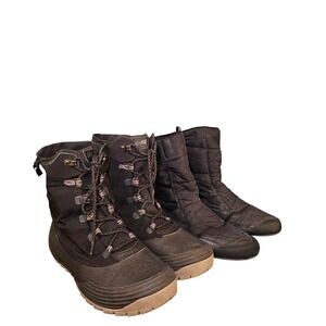 Teva Chair Waterproof Insulated Winter‎ Snow Boots Men's Size 9 Black Lace Up